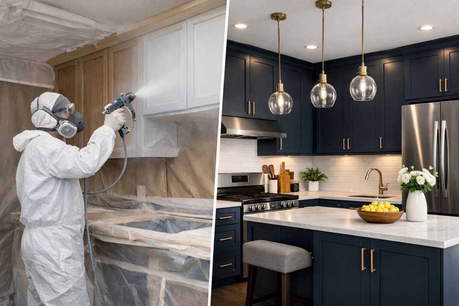 Professional Kitchen Spray Painting Services
